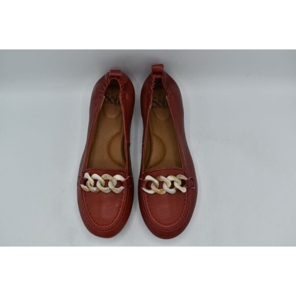 Sofft Womens Size 7 Kadyn Rouge Red Leather Flats Loafers Shoes - Picture 4 of 12